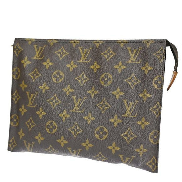 LOUIS VUITTON Poche Toilette 26 Clutch Pouch Bag Monogram Leather